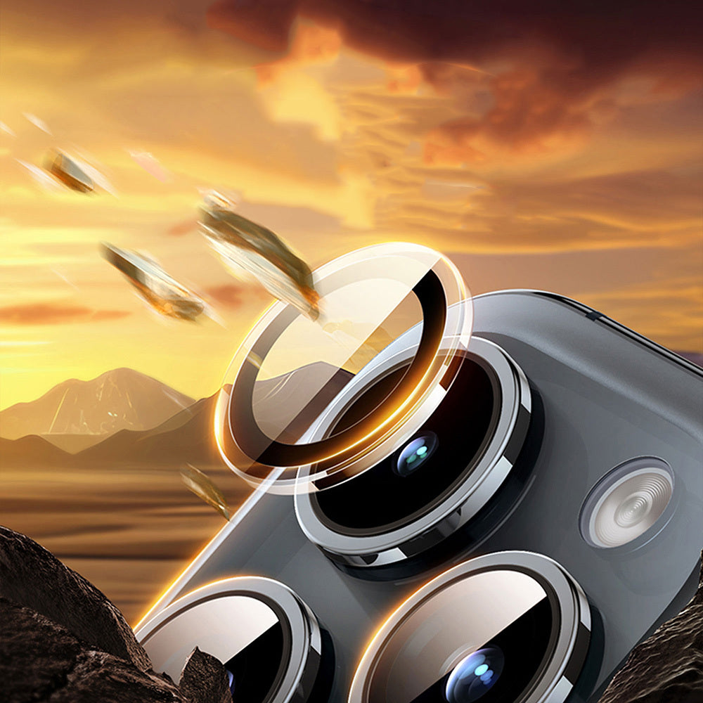 iPhone 15 Pro Wiwu LG-007 Lens Guard Oleofobik Anti Reflective Kamera Lens Koruyucu + Kolay Uygulama Aparatlı