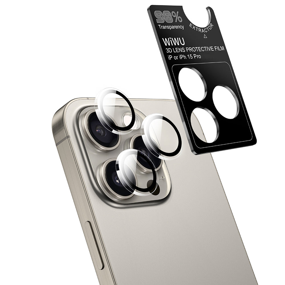 iPhone 15 Pro Wiwu Wi-IP001 Kılıf Ekran Koruyucu Kamera Lensi 3in1 Koruma Seti