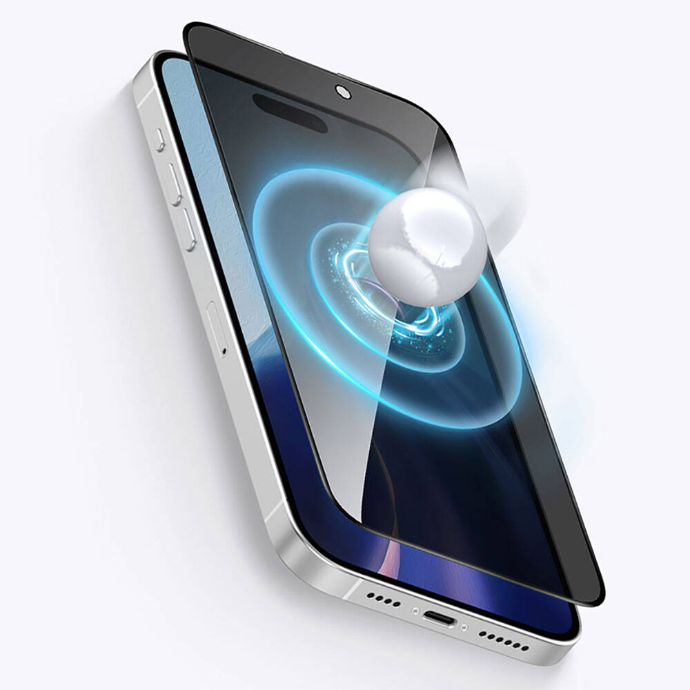 iPhone 15 Recci RSP-A05SP 3D Privacy Shield Temperli Cam Ekran Koruyucu
