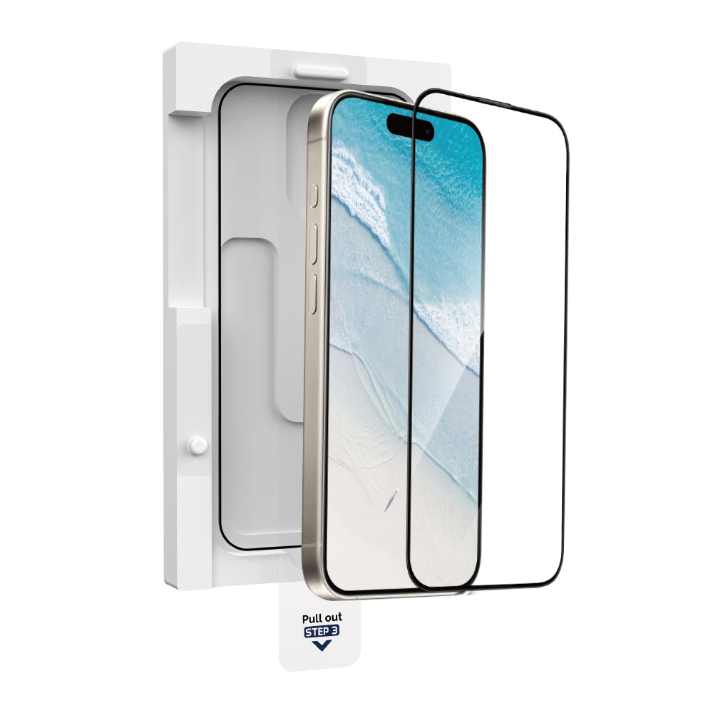 iPhone 15 Wiwu GT-020 Titan Guard Serisi Şok Emici Hibrit Polimer HD Şeffaf Ekran Koruyucu Film + Kolay Uygulama Aparatı
