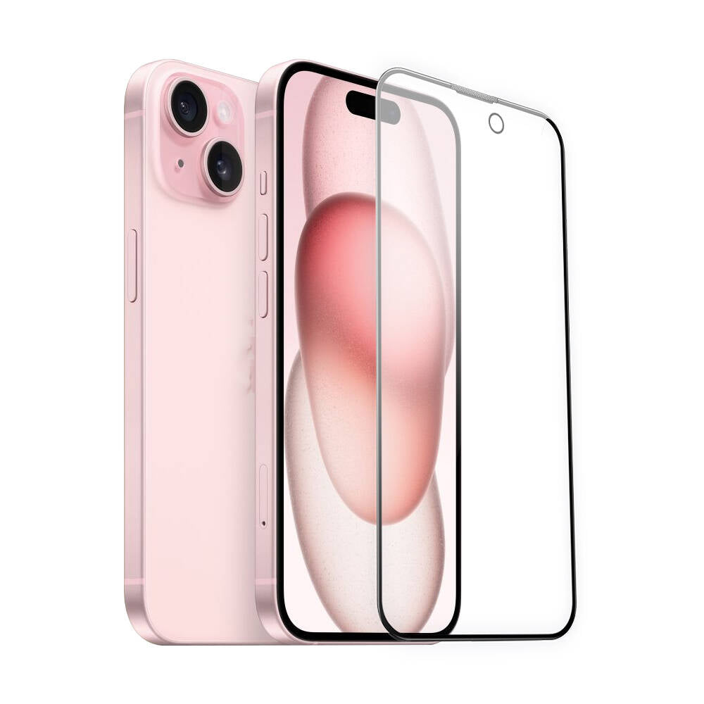 iPhone 15 Wiwu Wi-IP002 2in1 Temperli Cam Ahize Toz Önleyici Ekran Koruyucu ve Kamera Lens Koruyucu Set