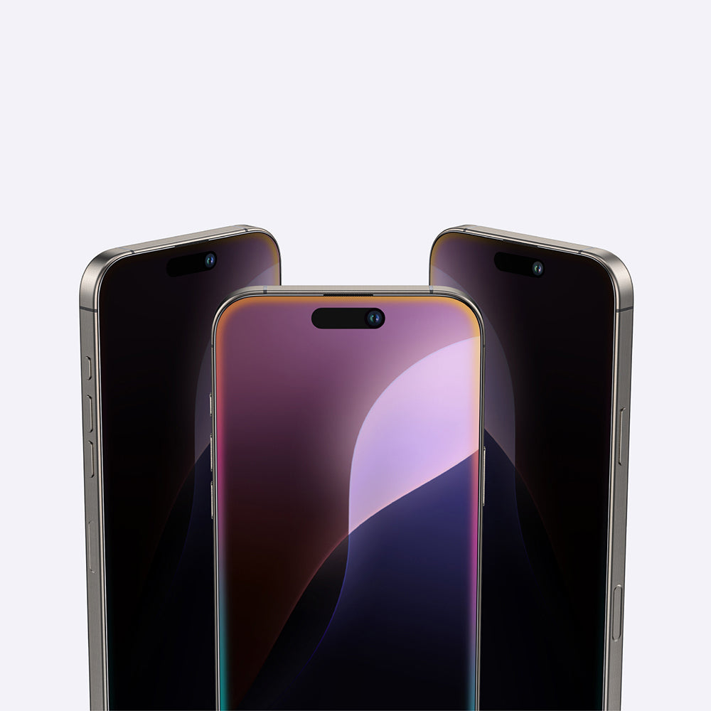 iPhone 16 Amazingthing Titan Privacy Parmak İzi Bırakmayan Temperli Cam Ekran Koruyucu