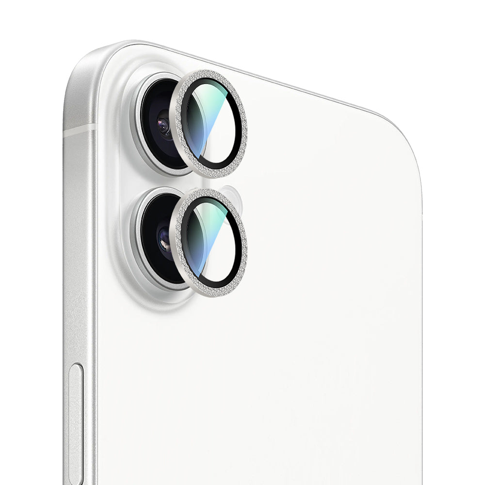 iPhone 16 CaseWorld Alloy Sparkling Diamond Serisi Taşlı Lens Koruyucu
