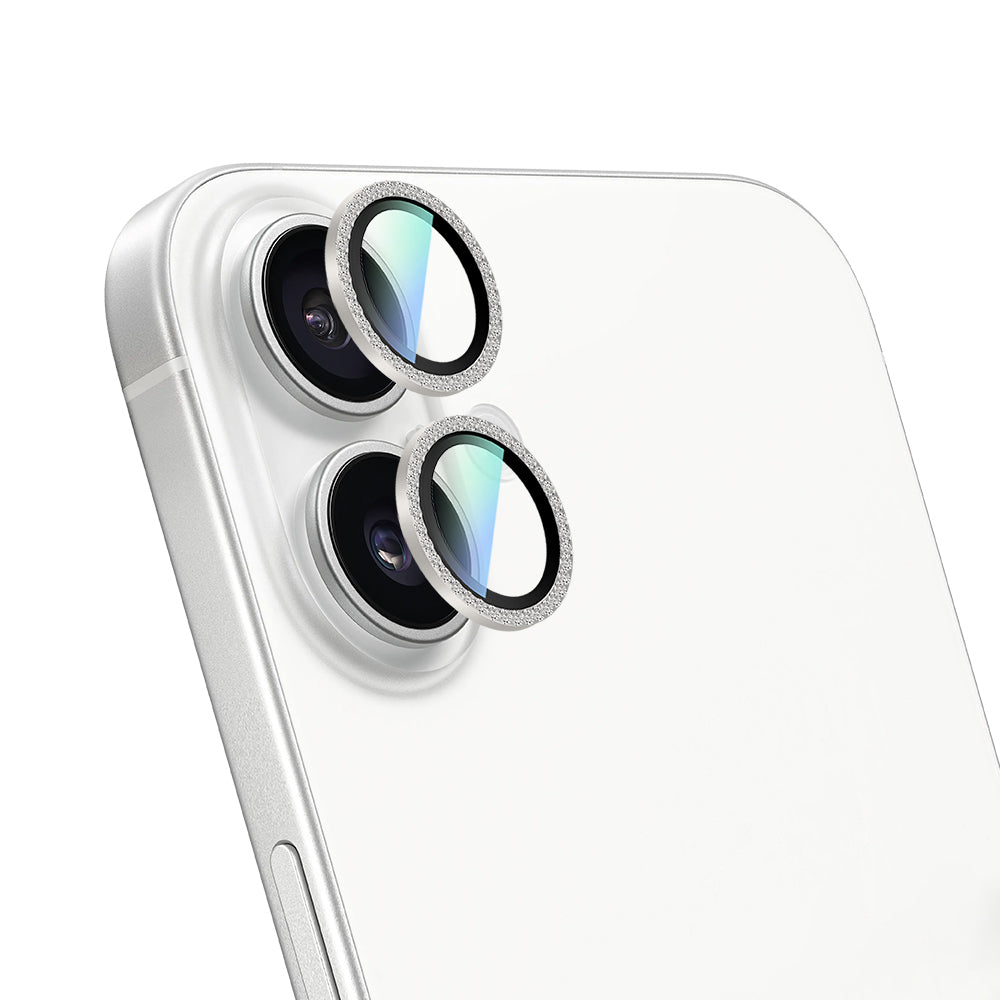 iPhone 16 CaseWorld Alloy Sparkling Diamond Serisi Taşlı Lens Koruyucu