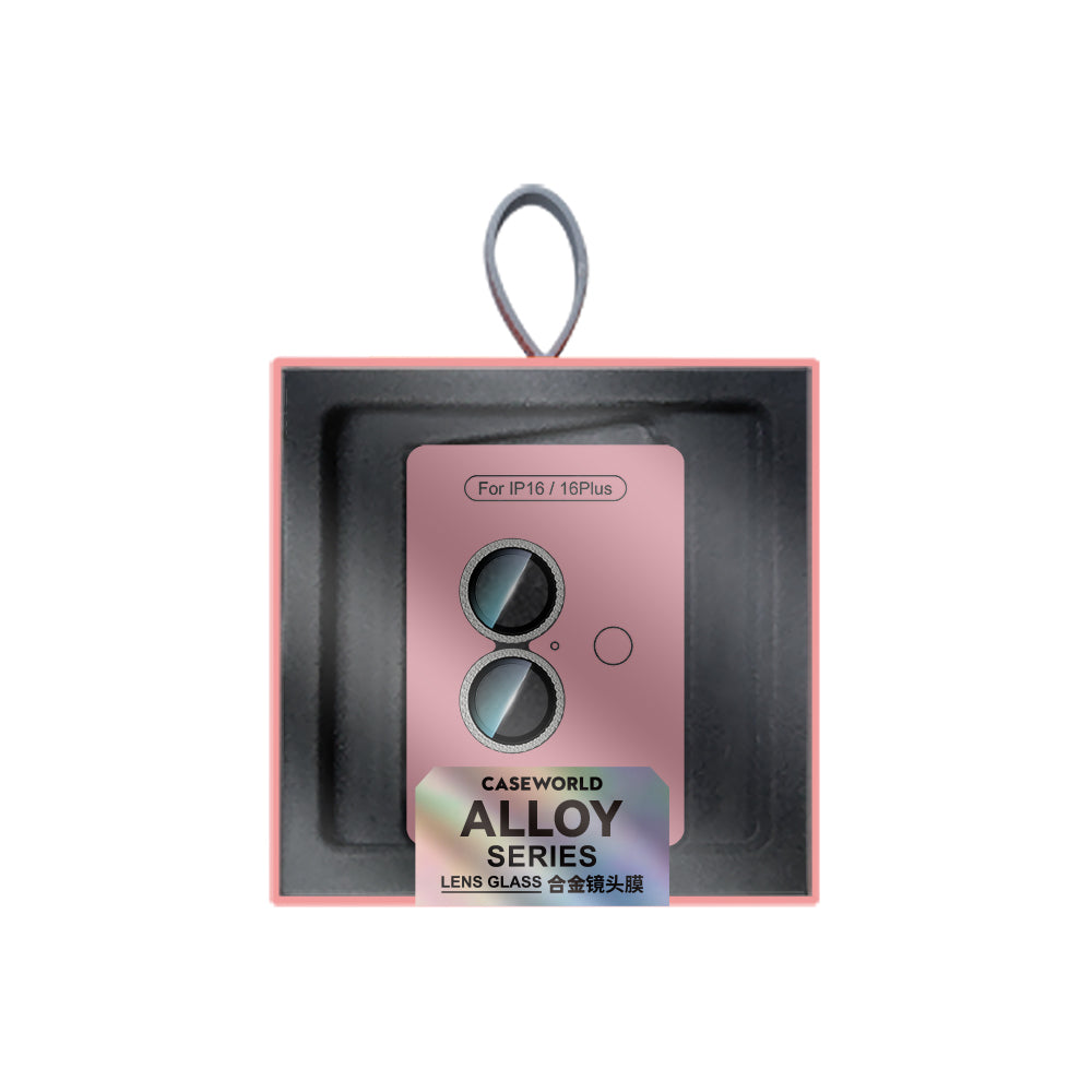 iPhone 16 CaseWorld Alloy Sparkling Diamond Serisi Taşlı Lens Koruyucu