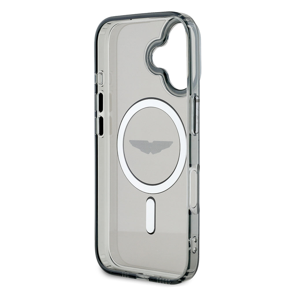 iPhone 16 Kılıf Aston Martin Orijinal Lisanslı M-safe Şarj Özellikli IML Baskı Logolu Buzlu Kılıf