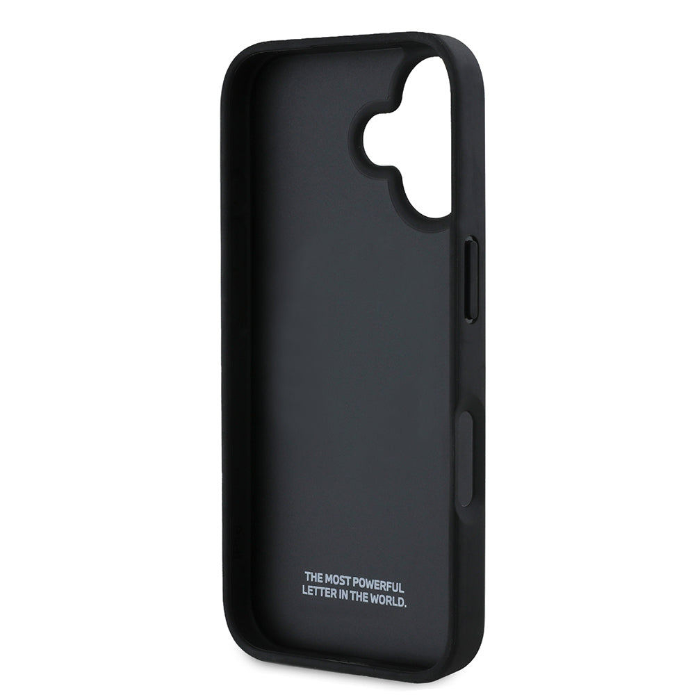 iPhone 16 Kılıf BMW Orijinal Lisanslı Karbon Fiber Tasarımlı ve Metal Logolu PU Deri Kılıf