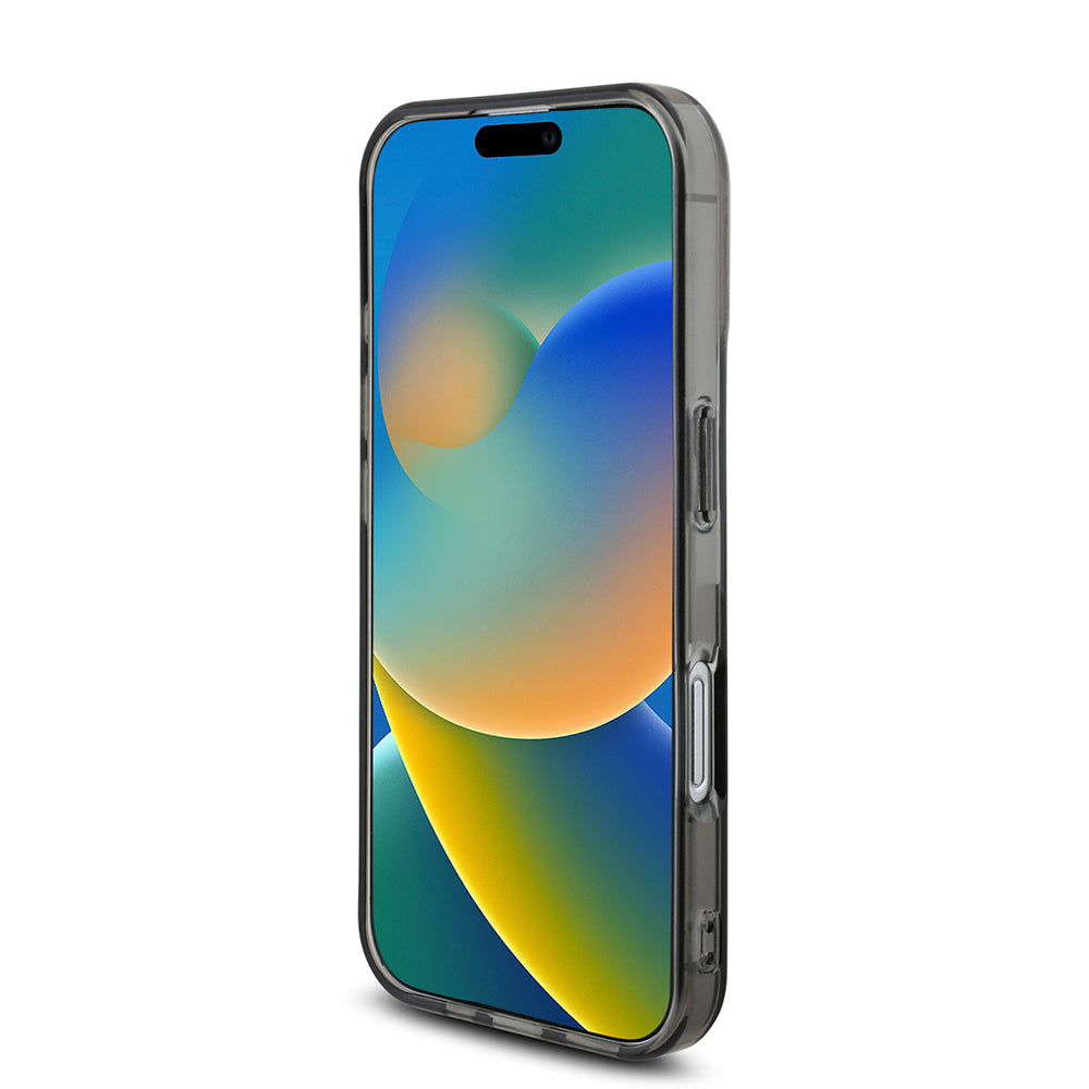 iPhone 16 Kılıf BMW Orijinal Lisanslı Yarı Transparan M Dizayn Çizgili Kılıf