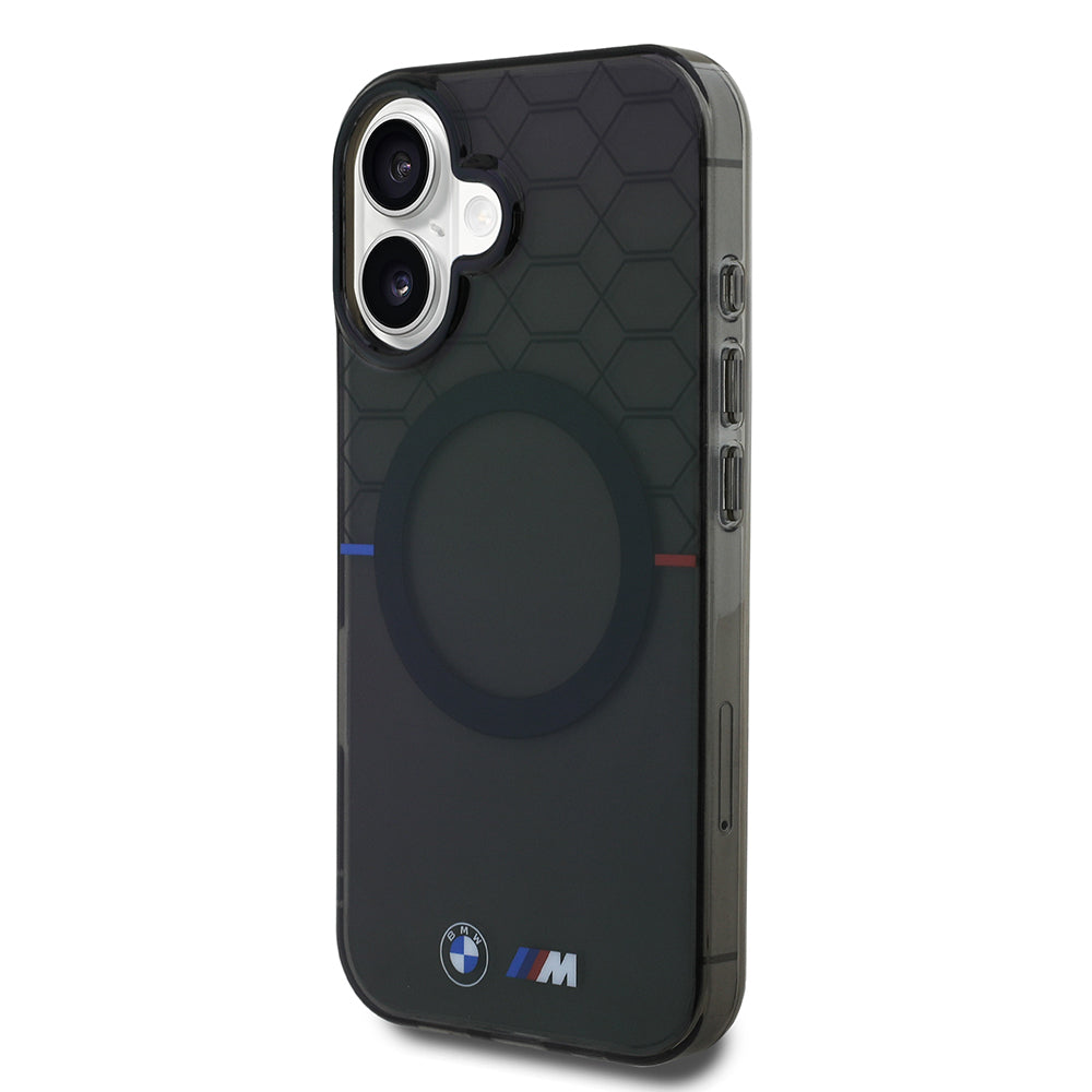 iPhone 16 Kılıf BMW Magsafe Şarj Özellikli Transparan M Dizayn Orijinal Lisanslı Kılıf