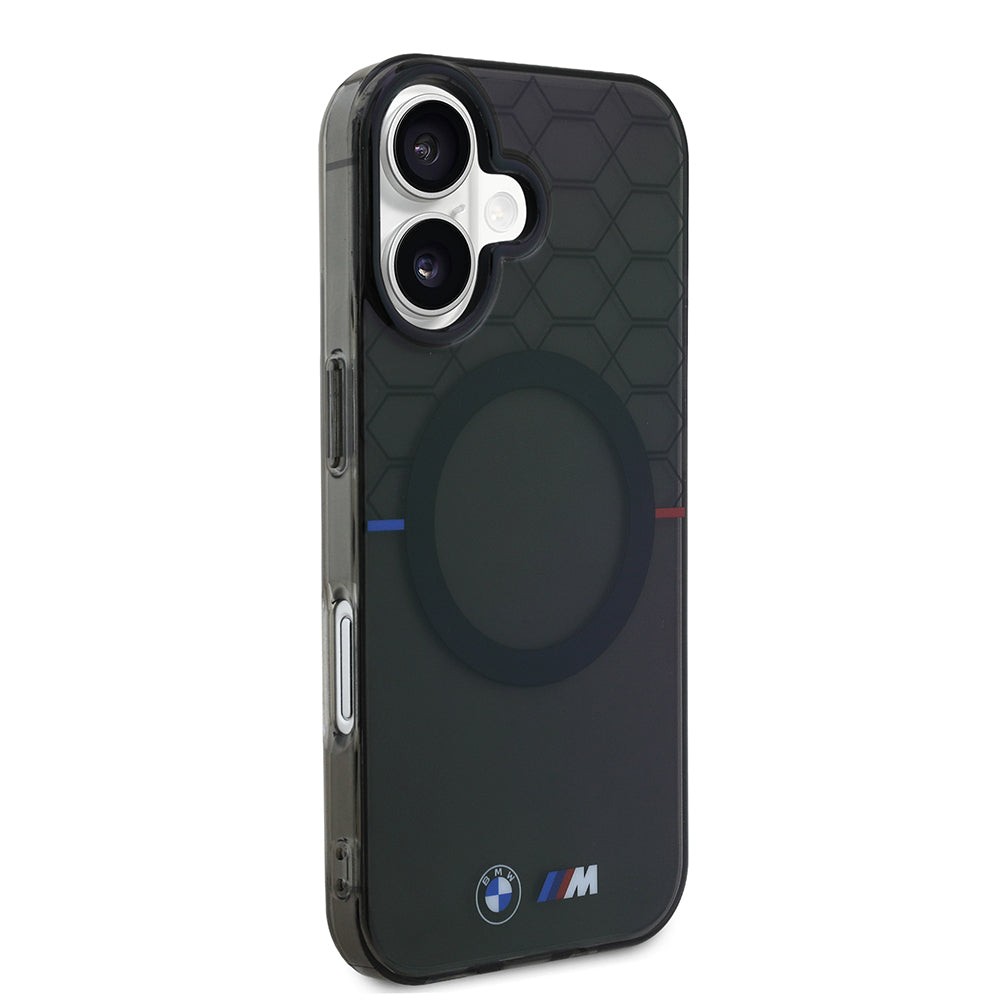 iPhone 16 Kılıf BMW Magsafe Şarj Özellikli Transparan M Dizayn Orijinal Lisanslı Kılıf