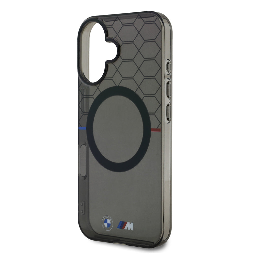 iPhone 16 Kılıf BMW Magsafe Şarj Özellikli Transparan M Dizayn Orijinal Lisanslı Kılıf