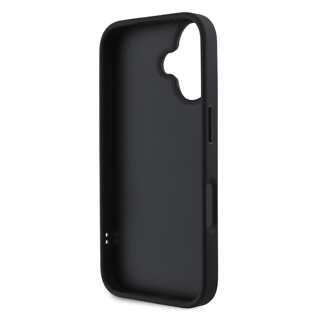 iPhone 16 Kılıf DKNY Orijinal Lisanslı Kapitone Tasarımlı Metal Logolu Deri Kılıf