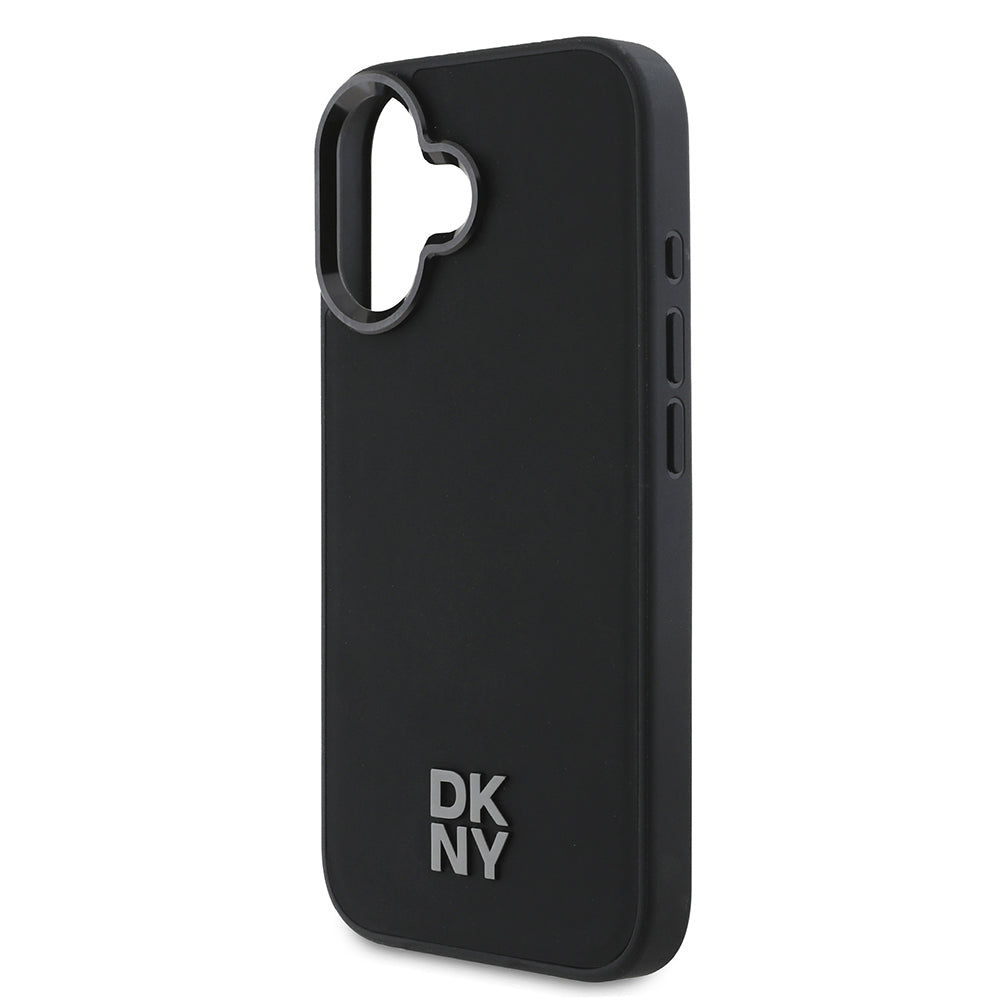 iPhone 16 Kılıf DKNY Orijinal Lisanslı M-safe Şarj Özellikli Metal Logolu PU Deri Plain Kılıf
