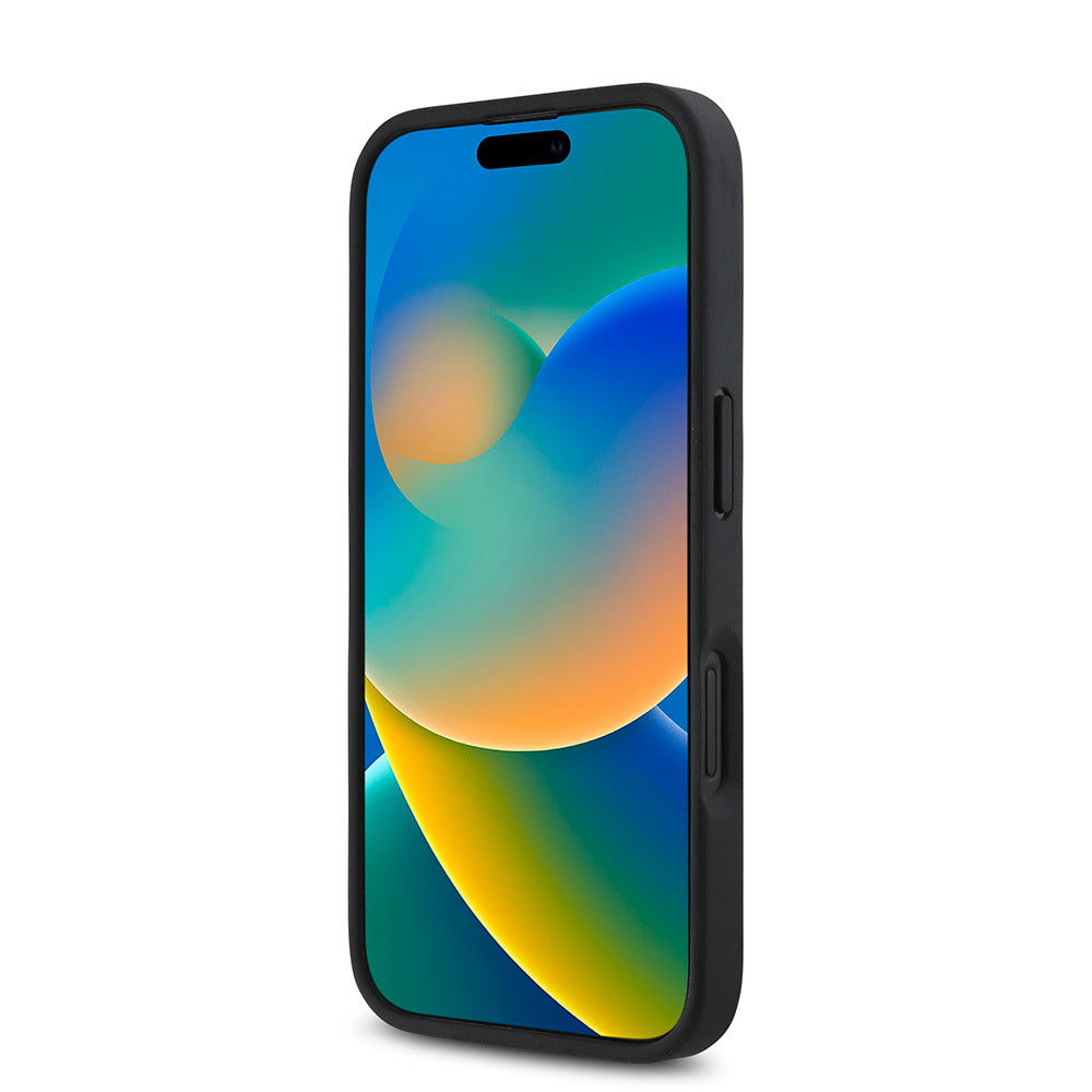 iPhone 16 Kılıf DKNY orijinal Lisanslı M-safe Şarj Özellikli 3D Yazılı Repeat Pattern Kılıf