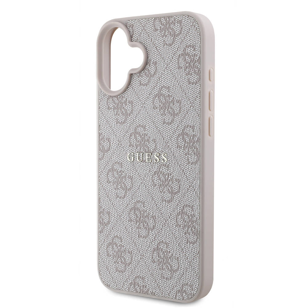 iPhone 16 Kılıf Guess Orijinal Lisanslı M-safe Şarj Özellikli 4G Desenli Yazı Logolu Kılıf