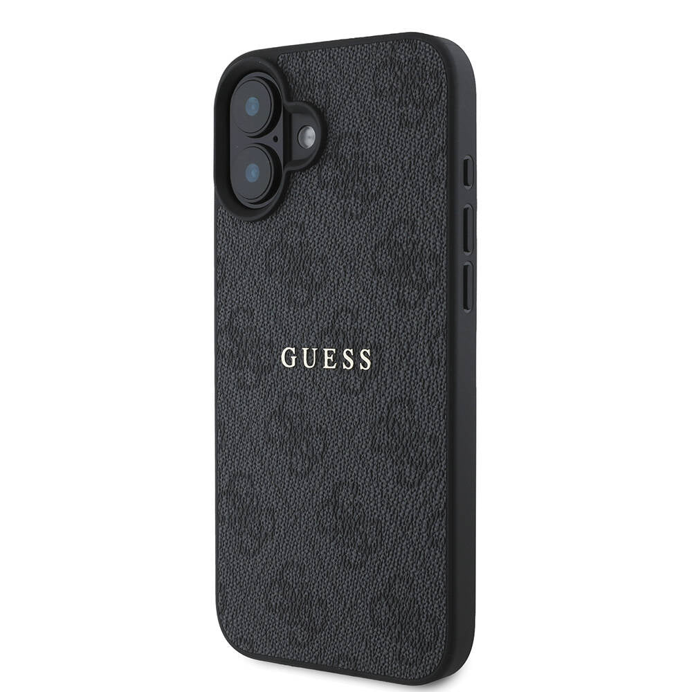 iPhone 16 Kılıf Guess Orijinal Lisanslı M-safe Şarj Özellikli 4G Desenli Yazı Logolu Kılıf