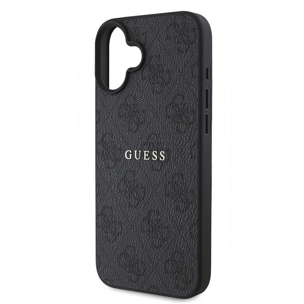 iPhone 16 Kılıf Guess Orijinal Lisanslı M-safe Şarj Özellikli 4G Desenli Yazı Logolu Kılıf