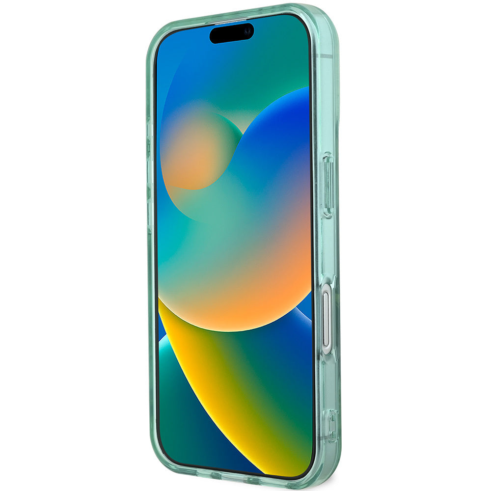 iPhone 16 Kılıf Guess Orijinal Lisanslı M-safe Şarj Özellikli IML Baskılı Jungle Ring Kılıf