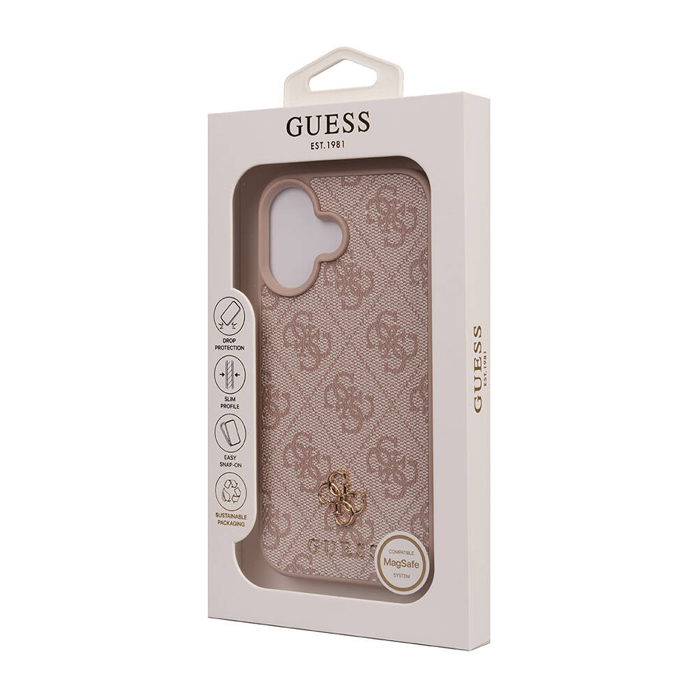 iPhone 16 Kılıf Guess Orijinal Lisanslı M-safe Şarj Özellikli Small 4G Classic Kılıf