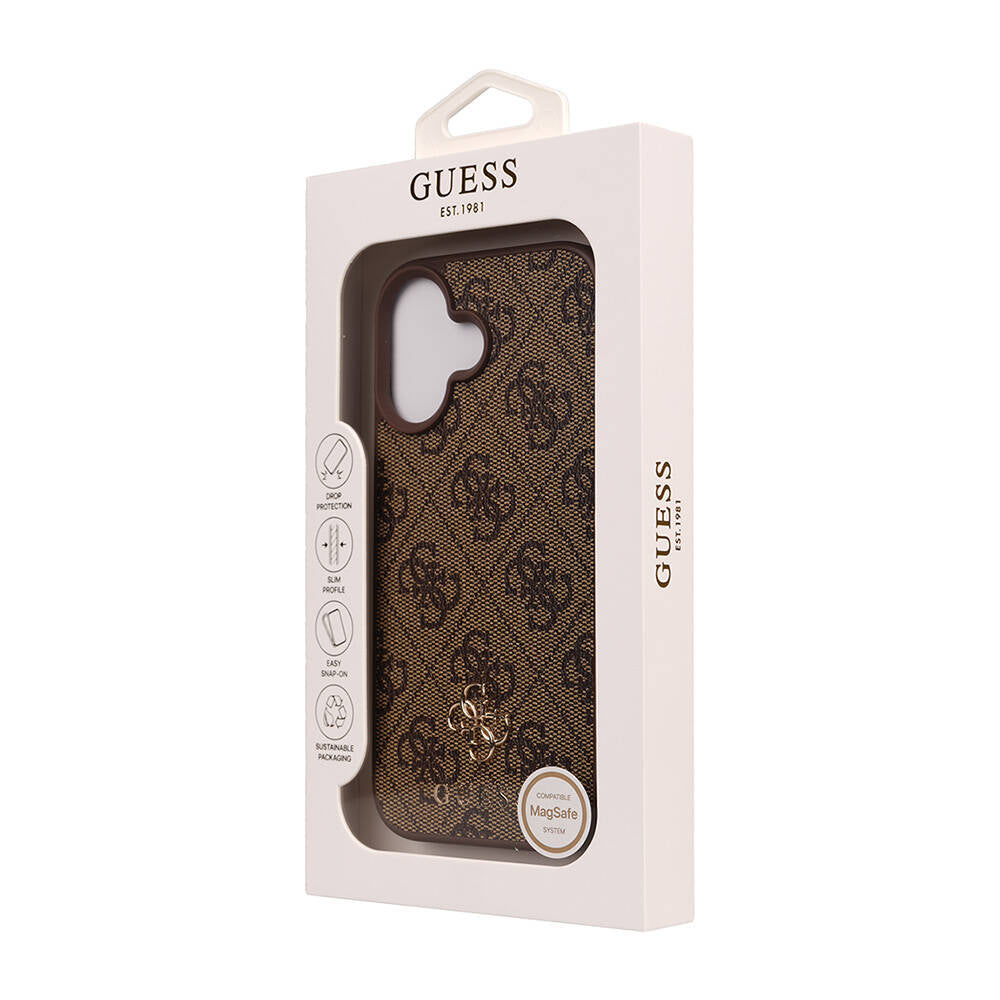 iPhone 16 Kılıf Guess Orijinal Lisanslı M-safe Şarj Özellikli Small 4G Classic Kılıf