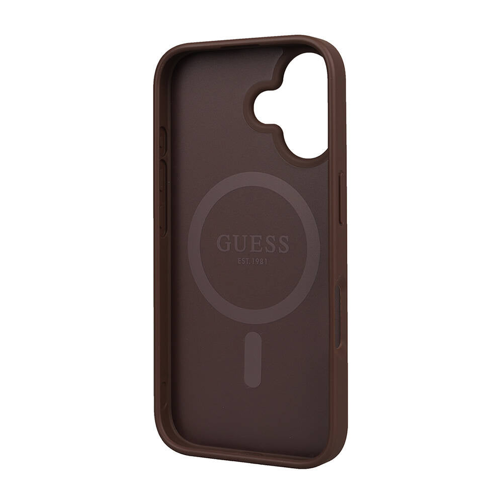 iPhone 16 Kılıf Guess Orijinal Lisanslı M-safe Şarj Özellikli Small 4G Classic Kılıf