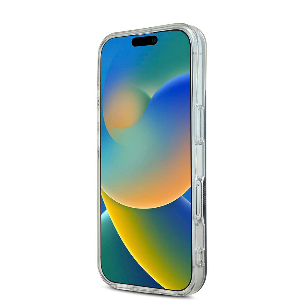 iPhone 16 Kılıf Guess Orijinal Lisanslı M-safe Şarj Özellikli Yazı Logolu 4G Desenli Kılıf