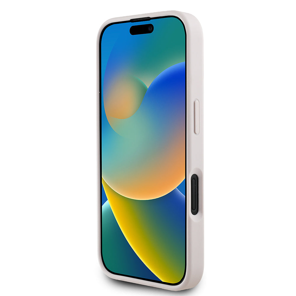 iPhone 16 Kılıf Guess Orijinal Lisanslı M-safe Şarj Özellikli Yazı Logolu Circle Classic Kılıf