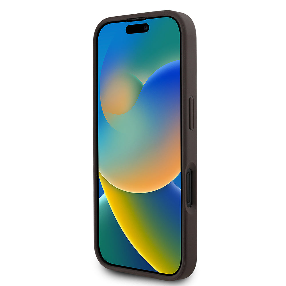 iPhone 16 Kılıf Guess Orijinal Lisanslı M-safe Şarj Özellikli Yazı Logolu Circle Classic Kılıf