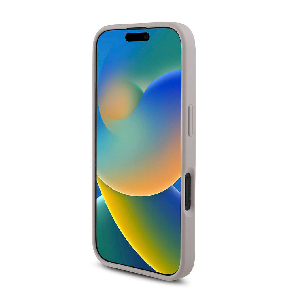 iPhone 16 Kılıf Guess Orijinal Lisanslı PU Deri 4G Desenli Metal Büyük 4G ve Yazı Logolu Kılıf