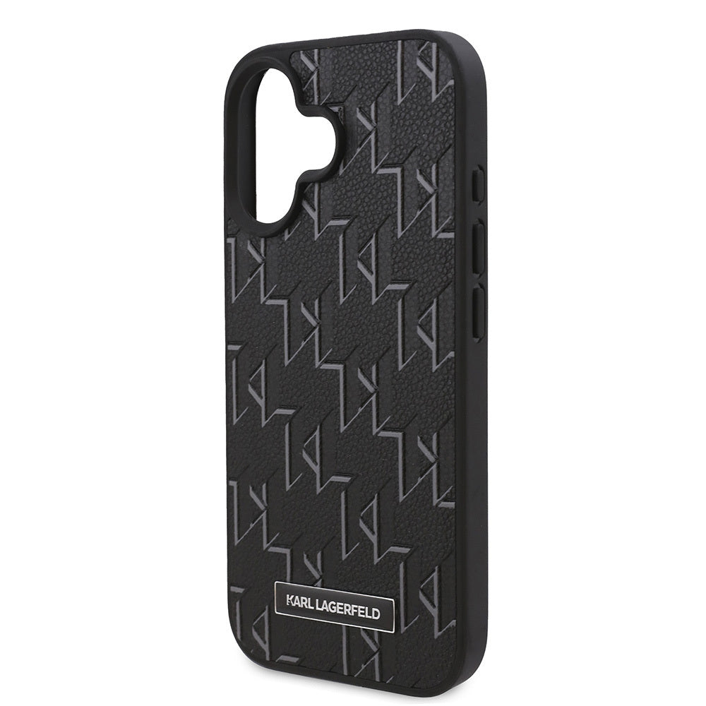 iPhone 16 Kılıf Karl Lagerfeld Orijinal Lisanslı M-safe Şarj Özellikli KL Yazılı Hot Stamp Kılıf