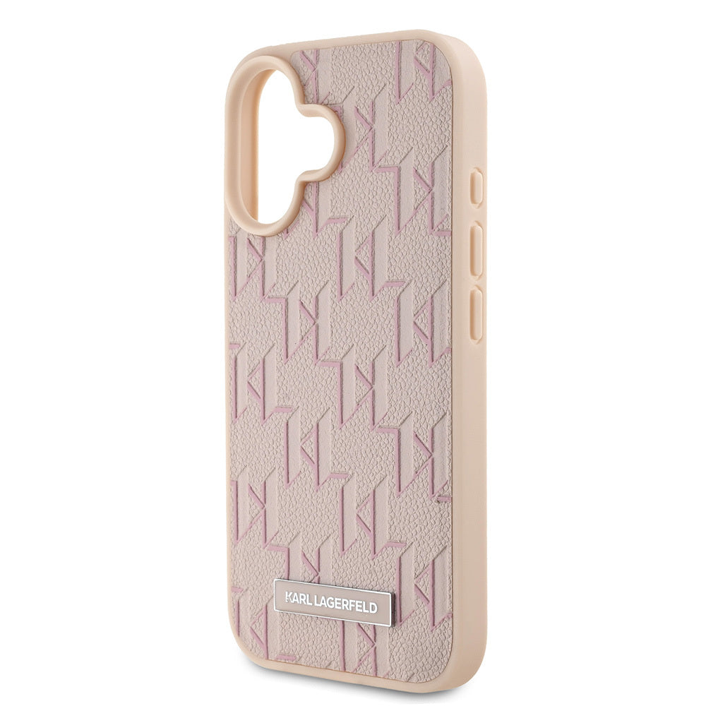 iPhone 16 Kılıf Karl Lagerfeld Orijinal Lisanslı M-safe Şarj Özellikli KL Yazılı Hot Stamp Kılıf