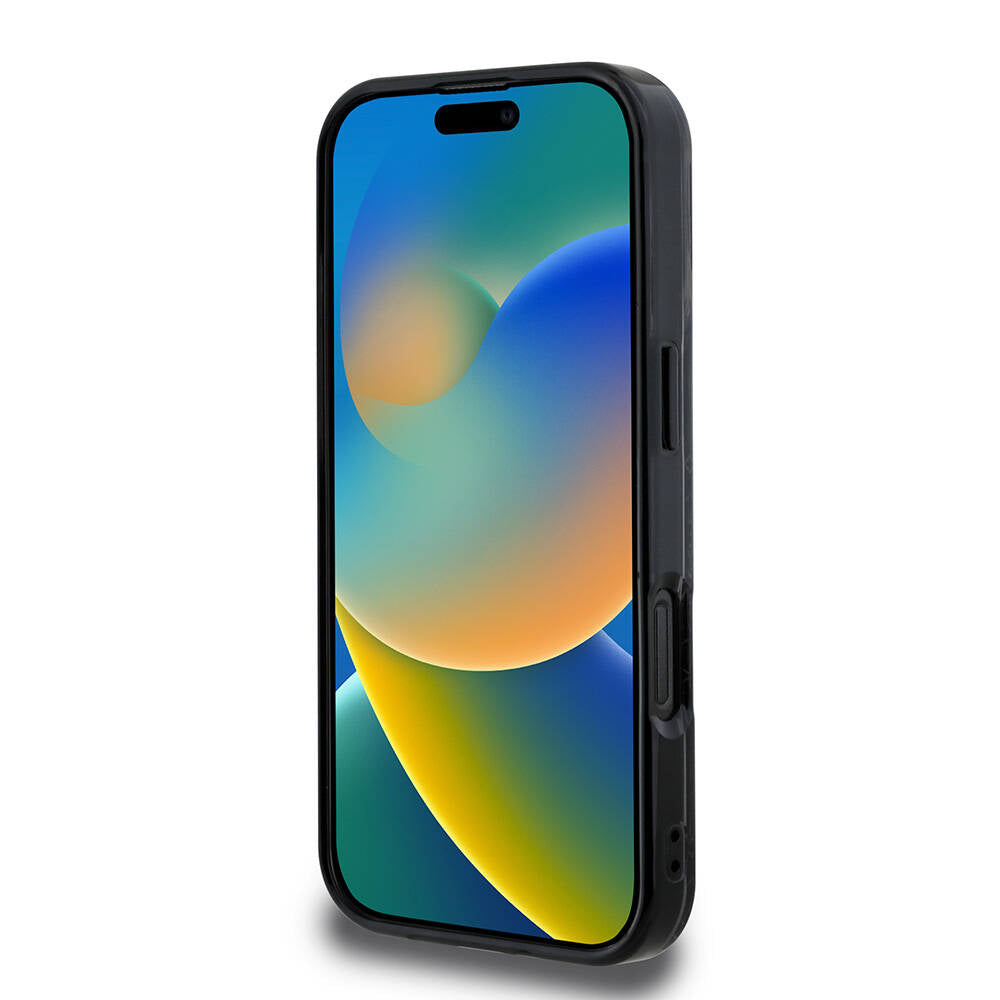 iPhone 16 Kılıf Lacoste Orijinal Lisanslı M-safe Şarj Özellikli IML Baskılı Gümüş Timsah Logolu Monogram Kılıf