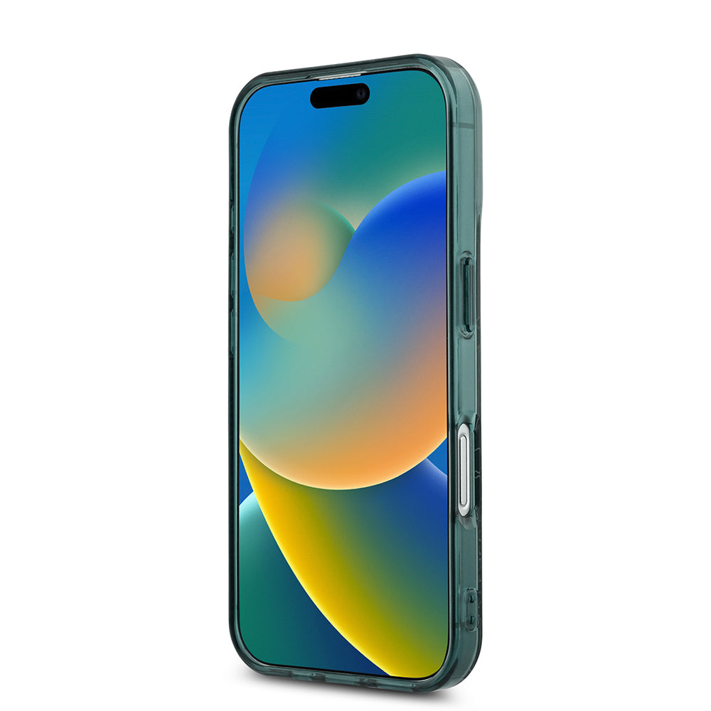 iPhone 16 Kılıf Lacoste Orijinal Lisanslı M-safe Şarj Özellikli IML Baskılı Gümüş Timsah Logolu Monogram Kılıf