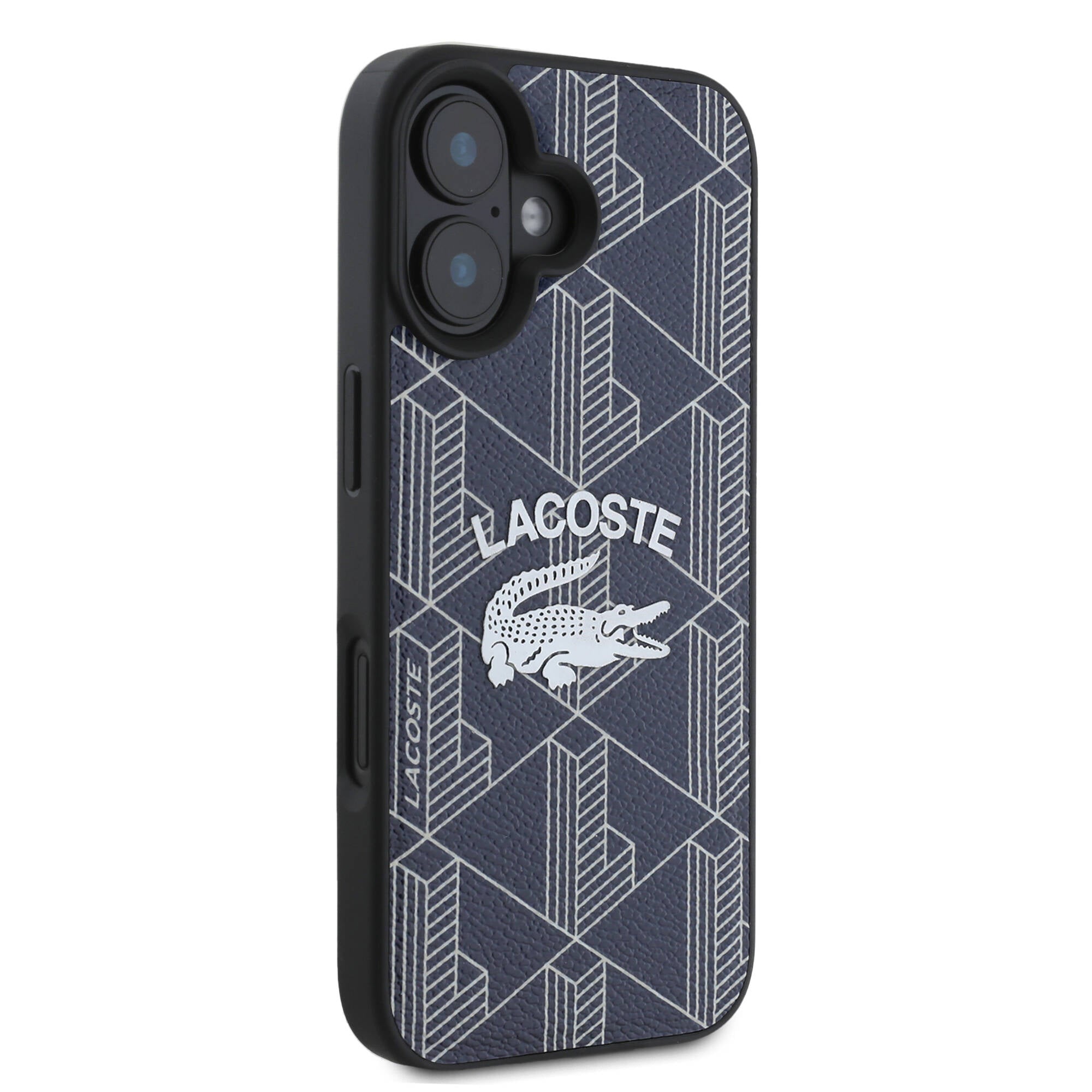 iPhone 16 Kılıf Lacoste Orijinal Lisanslı M-safe Şarj Özellikli Mono Vintage Logo Kılıf