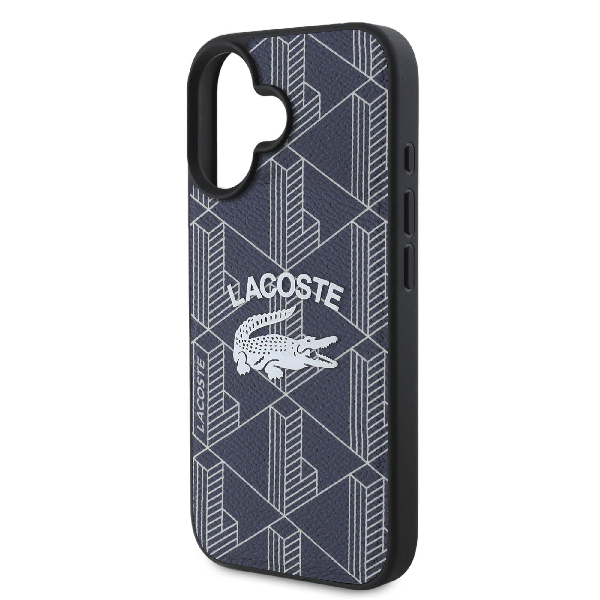 iPhone 16 Kılıf Lacoste Orijinal Lisanslı M-safe Şarj Özellikli Mono Vintage Logo Kılıf