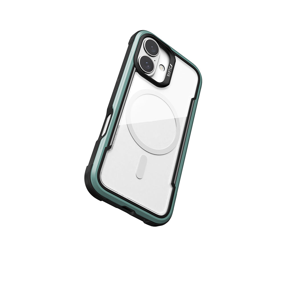 iPhone 16 Kılıf M-safe Şarj Özellikli Airbagli Raptic Shield Serisi Şeffaf Arka Yüzey Kılıf