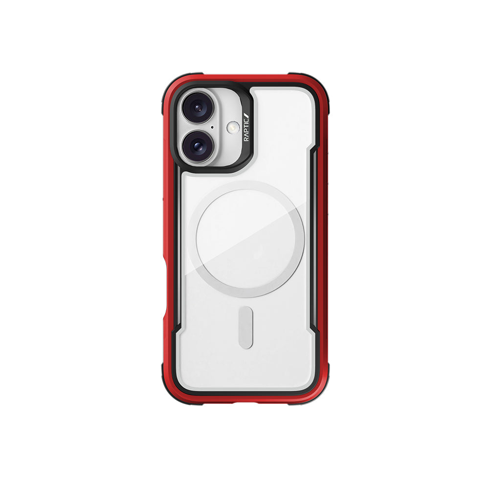 iPhone 16 Kılıf M-safe Şarj Özellikli Airbagli Raptic Shield Serisi Şeffaf Arka Yüzey Kılıf