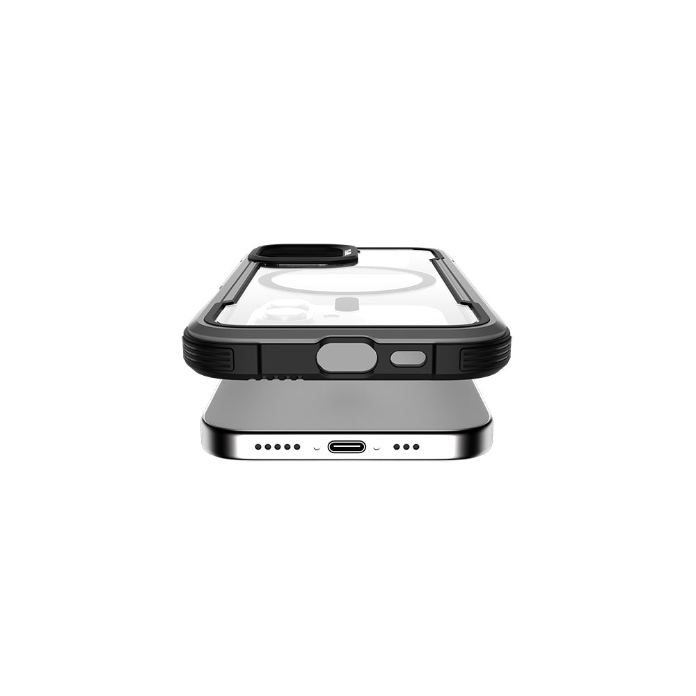 iPhone 16 Kılıf M-safe Şarj Özellikli Airbagli Raptic Shield Serisi Şeffaf Arka Yüzey Kılıf