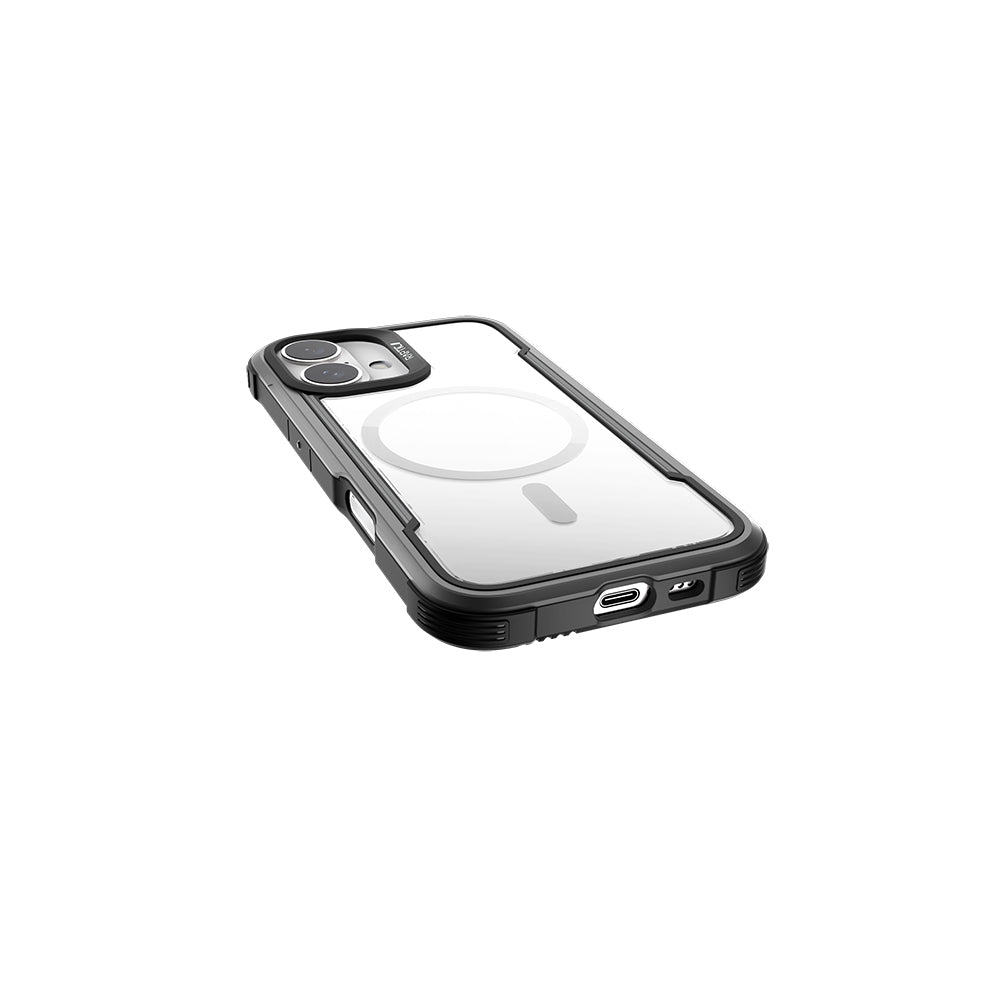 iPhone 16 Kılıf M-safe Şarj Özellikli Airbagli Raptic Shield Serisi Şeffaf Arka Yüzey Kılıf