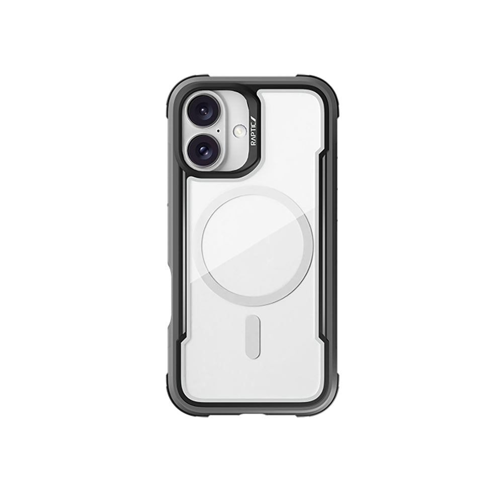 iPhone 16 Kılıf M-safe Şarj Özellikli Airbagli Raptic Shield Serisi Şeffaf Arka Yüzey Kılıf