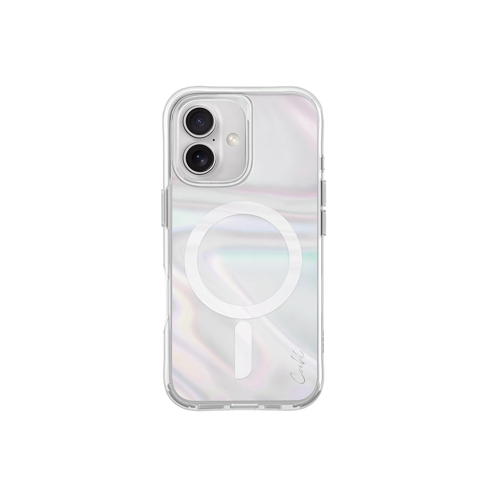 iPhone 16 Kılıf M-safe Şarj Özellikli Holografik Şeffaf Arka Yüzey Coehl Savon Kılıf