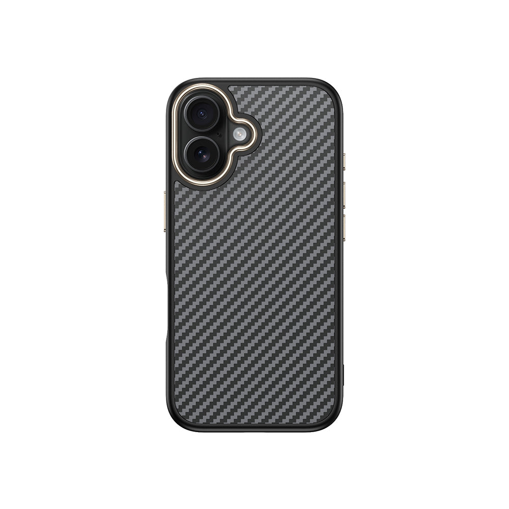 iPhone 16 Kılıf M-safe Şarj Özellikli Karbon Fiber Görünümlü Zore Antina Kılıf