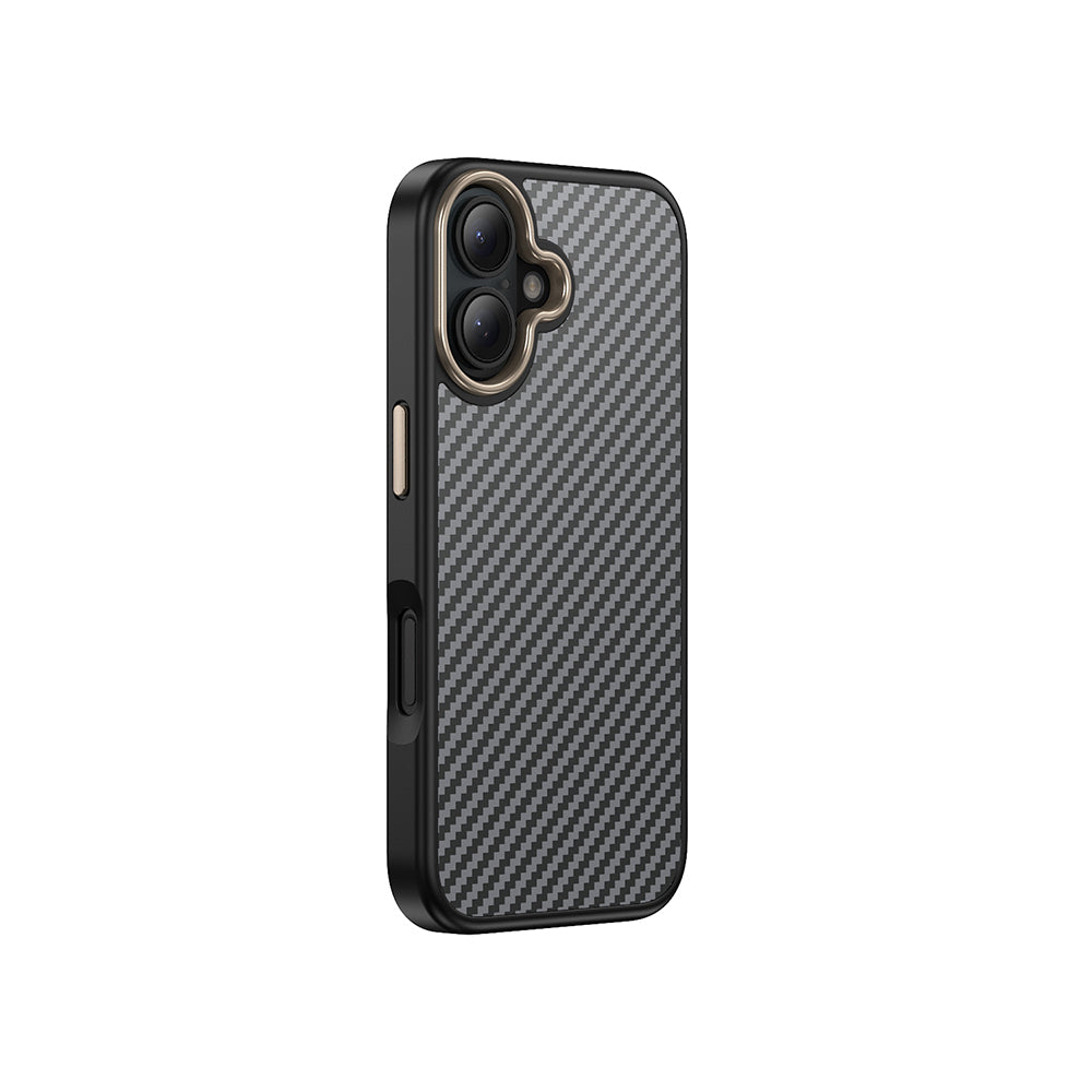 iPhone 16 Kılıf M-safe Şarj Özellikli Karbon Fiber Görünümlü Zore Antina Kılıf