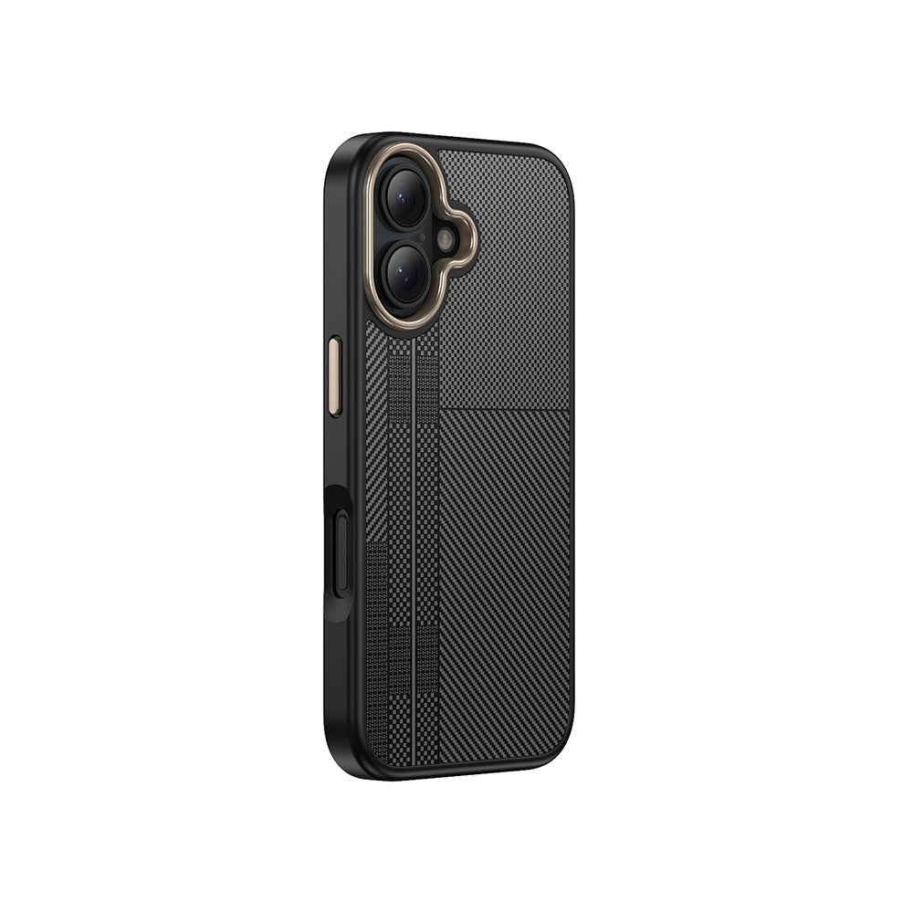iPhone 16 Kılıf M-safe Şarj Özellikli Karbon Fiber Görünümlü Zore Antina Kılıf