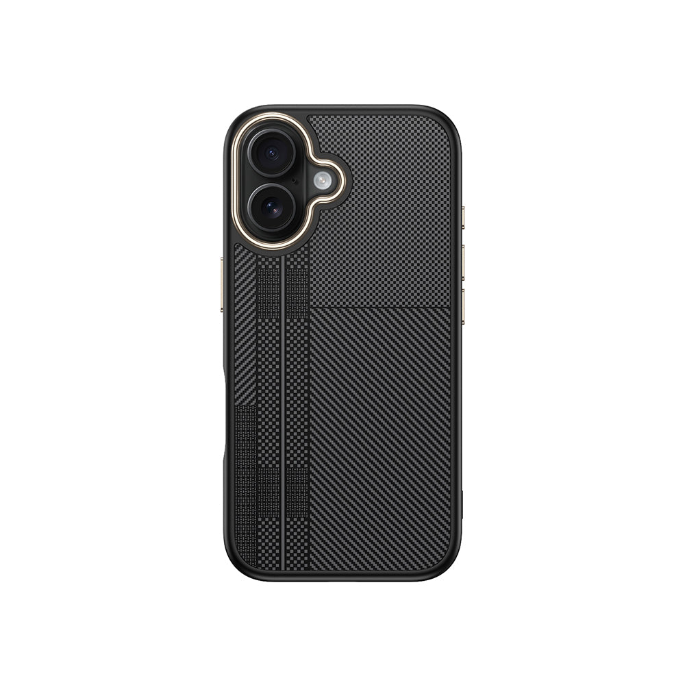 iPhone 16 Kılıf M-safe Şarj Özellikli Karbon Fiber Görünümlü Zore Antina Kılıf
