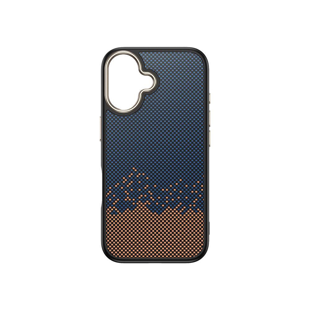 iPhone 16 Kılıf M-safe Şarj Özellikli Karbon Fiber Görünümlü Zore Antina Kılıf