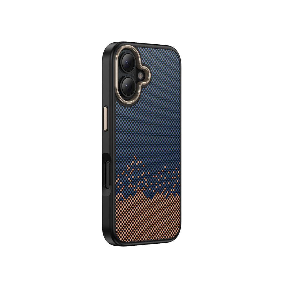 iPhone 16 Kılıf M-safe Şarj Özellikli Karbon Fiber Görünümlü Zore Antina Kılıf