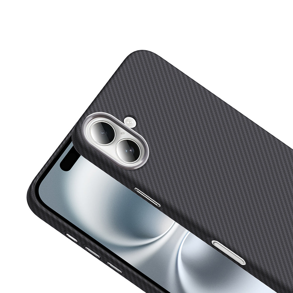 iPhone 16 Kılıf M-safe Şarj Özellikli Karbon Fiber Görünümlü Zore Gros Kılıf