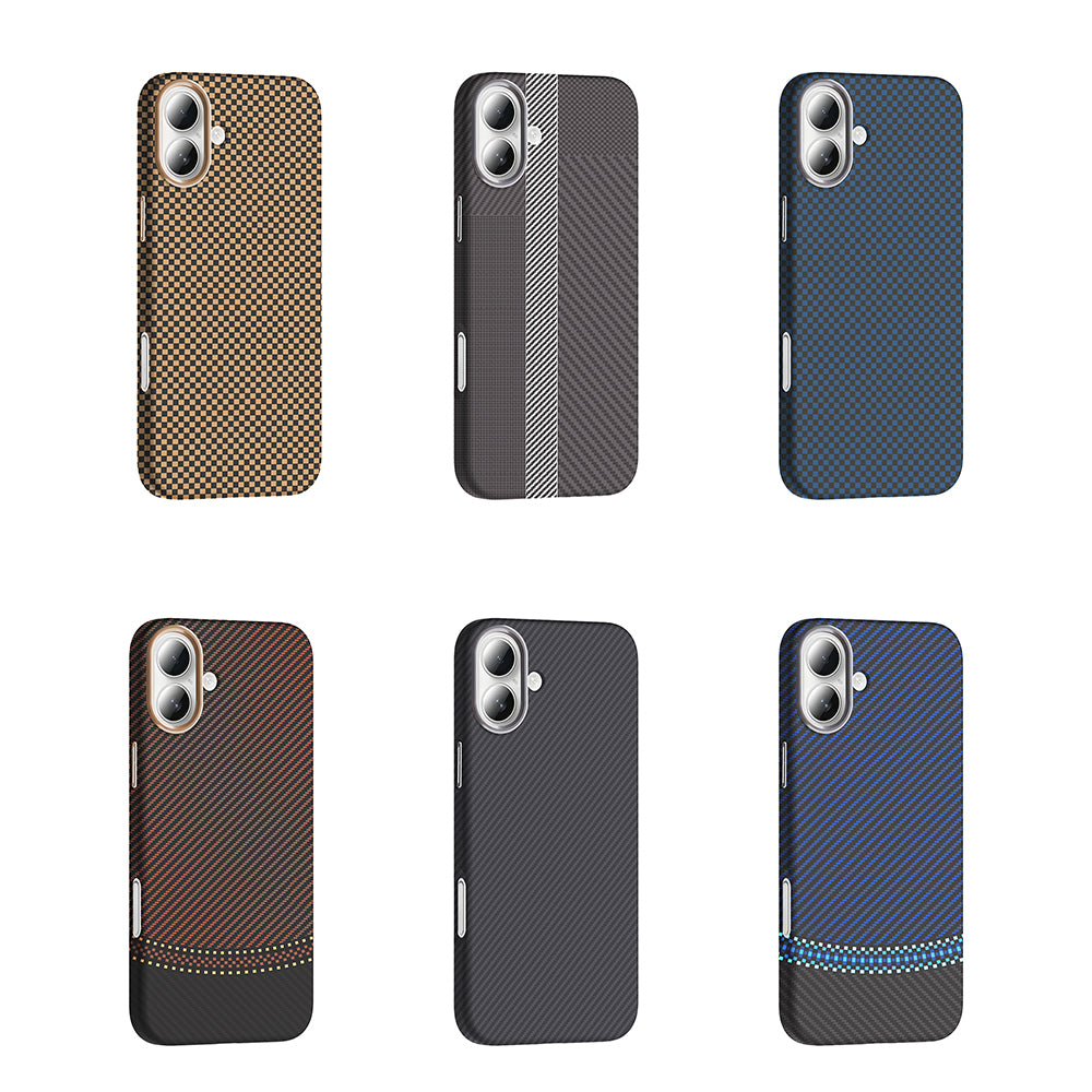 iPhone 16 Kılıf M-safe Şarj Özellikli Karbon Fiber Görünümlü Zore Gros Kılıf
