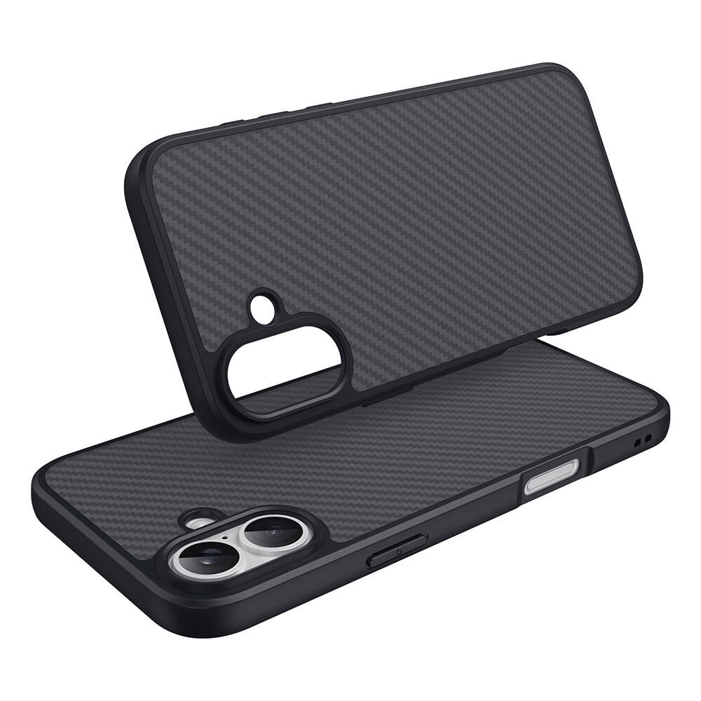 iPhone 16 Kılıf M-safe Şarj Özellikli Karbon Fiber Tasarımlı Zore Elnino Kılıf